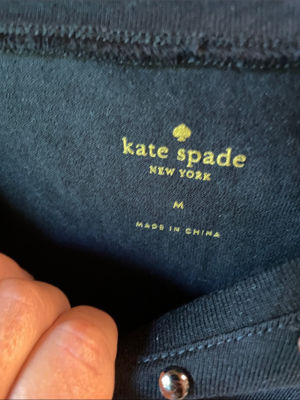 kate spade Black Studded Peplum Tunic 100% Cotton - Picture 2 of 3